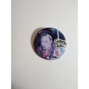 Culture Club Music Memorabilia Pin Button Featuring Boy George Glam Rock 1.25